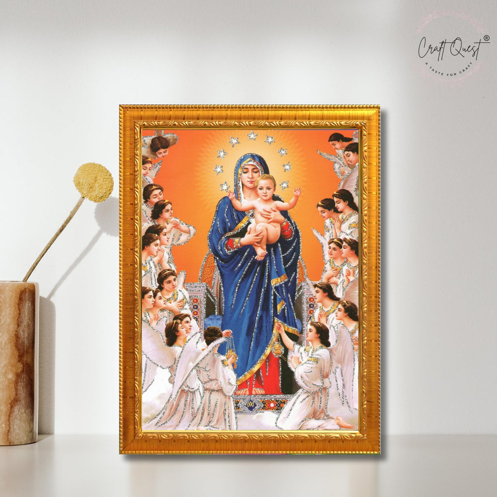 CRAFT QUEST Lord Jesus Christ Painting Aesthetic Hanging Photo Frame Decorative Item Home Decoration and Wall Decor for Living Room and Bedroom