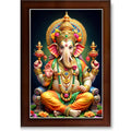 CRAFT QUEST God Ganesh Ganpati ji Ganesha Art Framed Painting Ready to Hang and Wall Decor