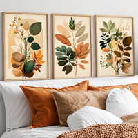 Botanical Wall Art Set of 3 with Wooden Frames | CRAFT QUEST