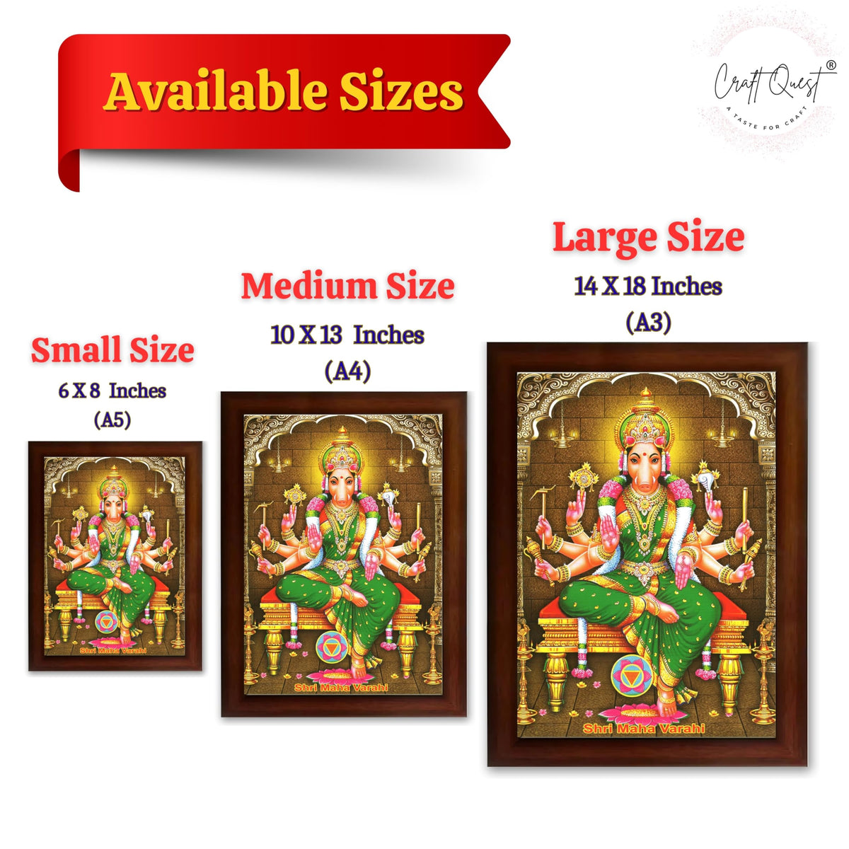 CRAFT QUEST Varahi Amman Devi Religious Photo Frame