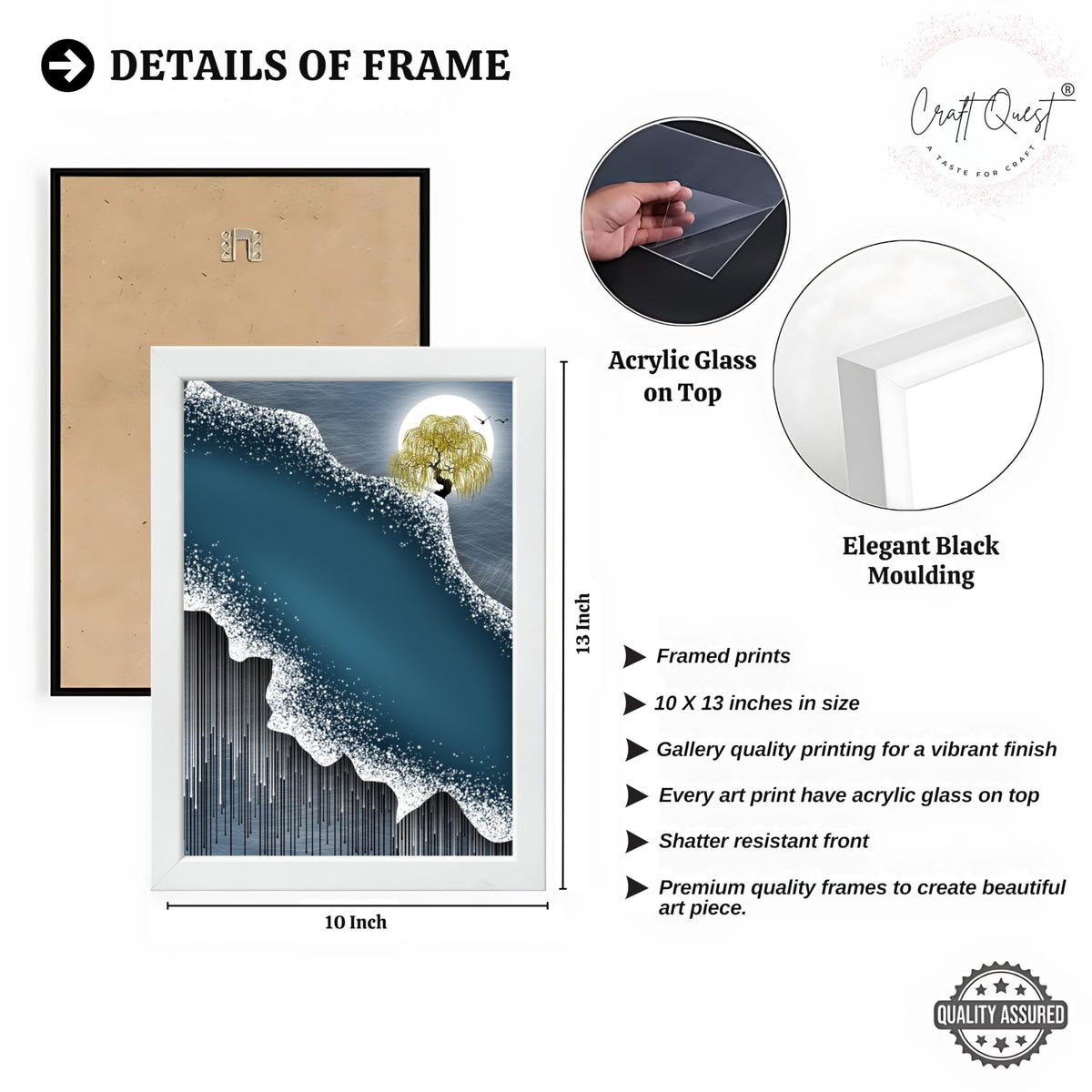 CRAFT QUEST Modern Art Abstract Fashionable Artwork Wall Art | Set of 3 Frames for Home Decoration | Ideal for Living Room, Bedroom & Offices