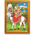 CRAFT QUEST Gel Mata Ji Geldi Maa Devi Mataji Ma Wall Painting For Home Decor wooden framed