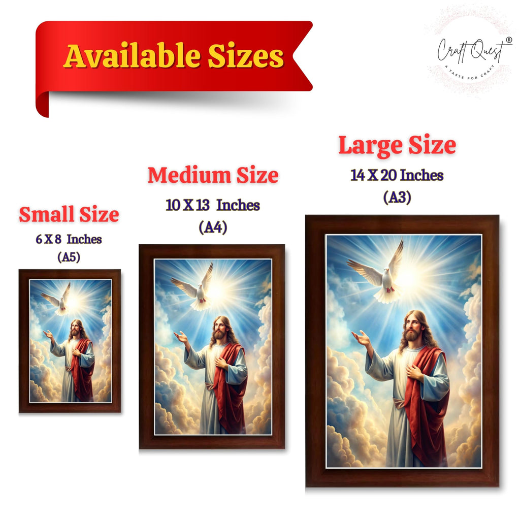 CRAFT QUEST Lord Jesus Christ Christmas Photo Frame Decor For Wall/Table/Room