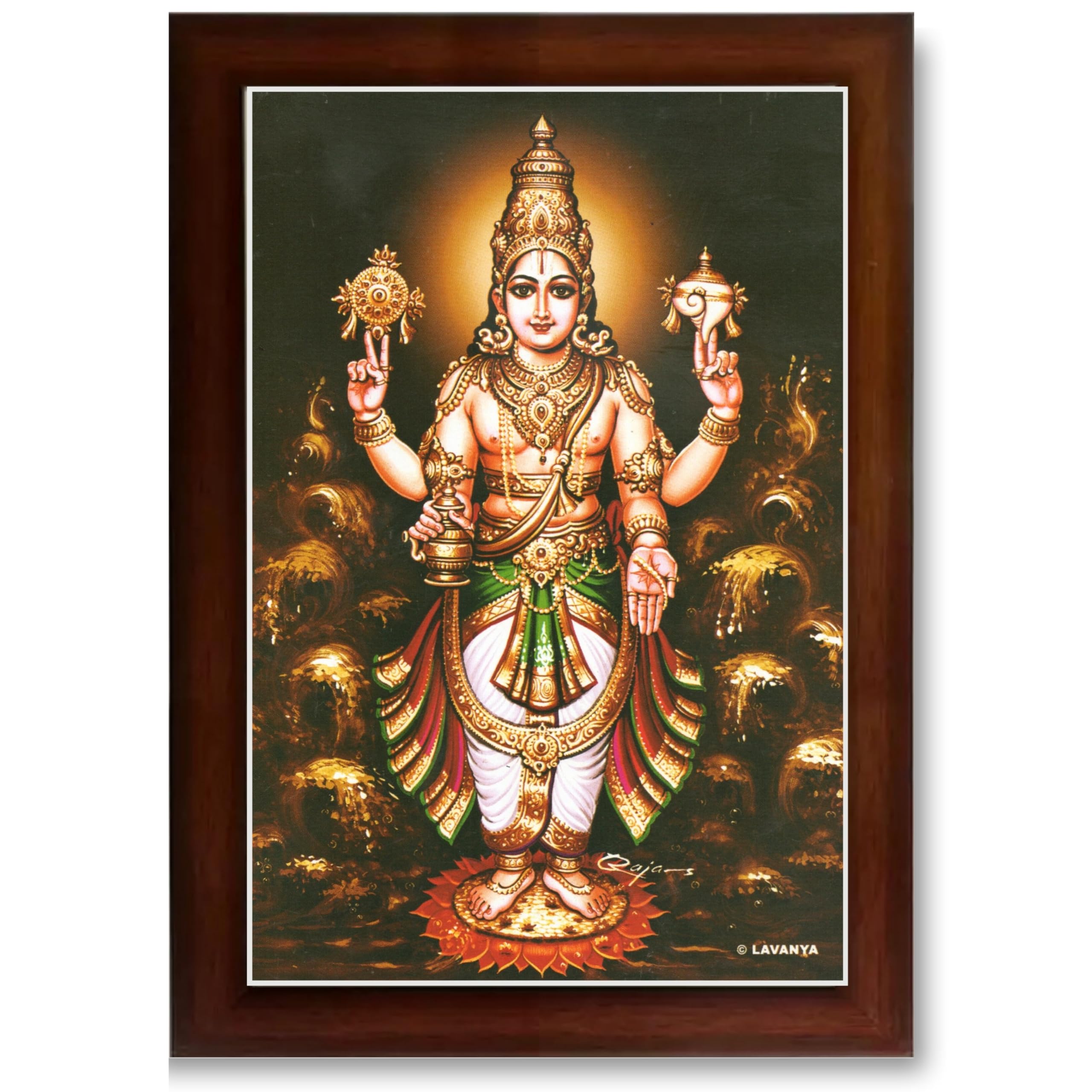 CRAFT QUEST Dhanvantari/Dhanvantri God of Health and Ayurveda Photo Frame
