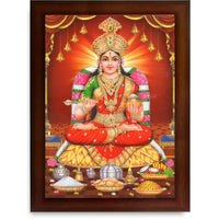 CRAFT QUEST Mata Annapurna Devi Photo for Kitchen Maa Wall Painting Framed Home Décor