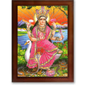 CRAFT QUEST Maa Mansa/Maa Mansani/Maa Nag Devi Photo Frame Wall Painting Home Decor wooden framed