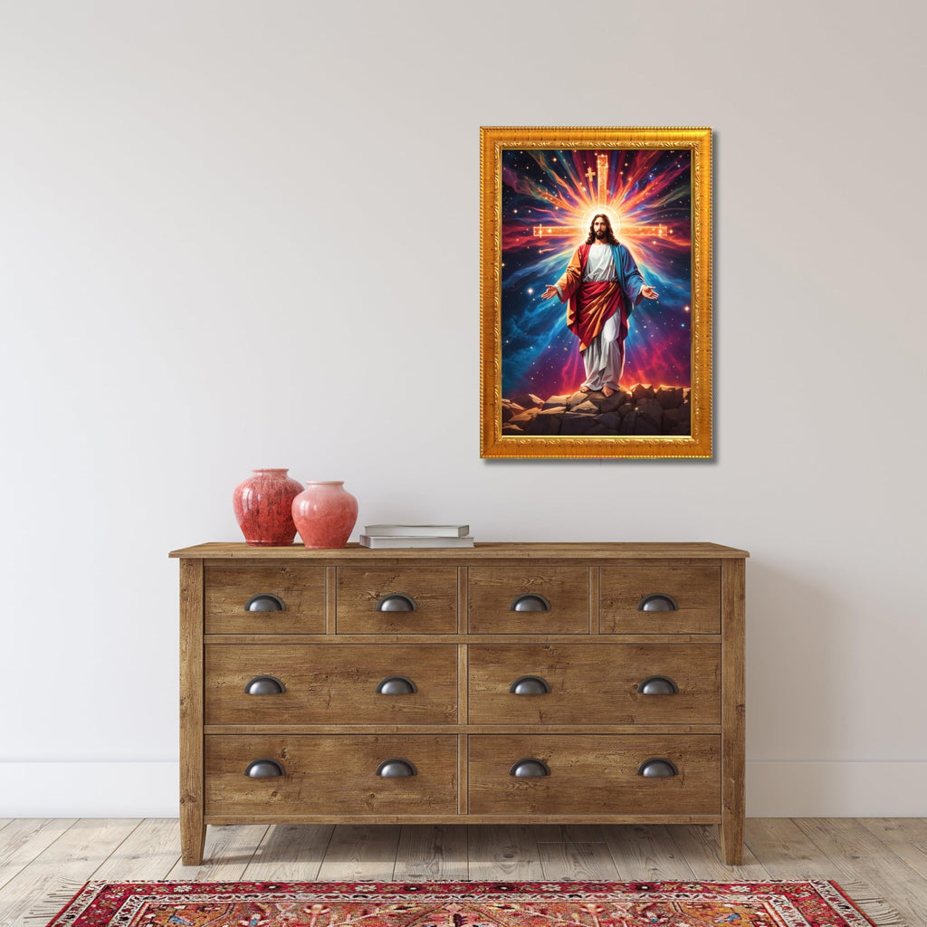 CRAFT QUEST Jesus Christ Photo Frame Jesus Wall Painting Spiritual Christian Wall Décor Item for Room and Prayer