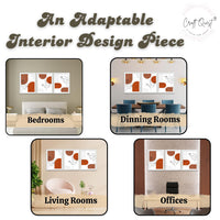 CRAFT QUEST Wall Art Decor Paintings | Set of 3 Abstract Wall Art Frames for Home Decoration | Ideal for Living Room, Bedroom & Offices