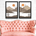 CRAFT QUEST Set of 2 piece Wall Art poster Frame Painting for Wall Decoration With Acrylic Glass, living room, Home, Office