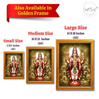 CRAFT QUEST Lord Dhanvantari Dhanwantri Wall Photo Framed For Home, Pooja, Temple, Gift, Wall Décor Item