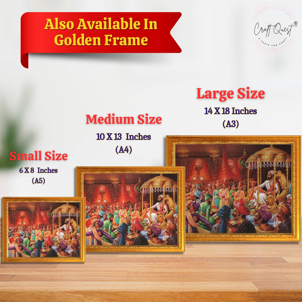 CRAFT QUEST Chattrapati Shivaji Maharaj Wall Photo Frame | For Living, Pooja Room | Home Decoration Item | Best Gifting Option