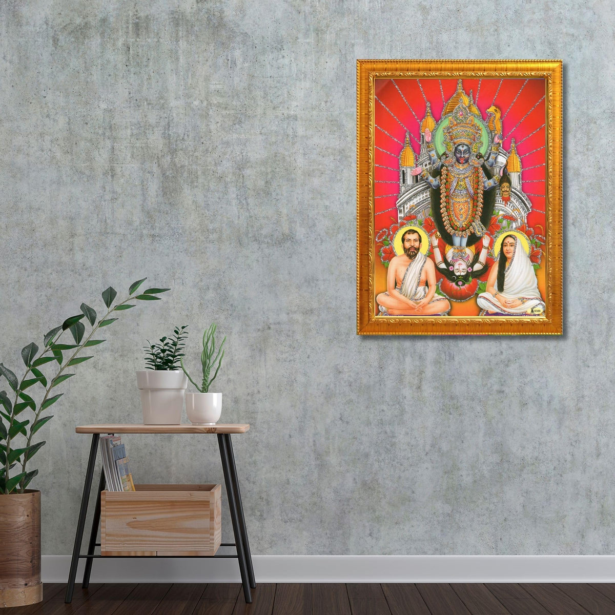 CRAFT QUEST Kali Mata photo with frame, God Religious Framed With Acrylic Glass