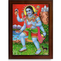 CRAFT QUEST Kaal Bhairav/Lord Bhairava/Bhairon Baba/Bhairavnath/Batuk Bhairav photo frame Religious Brown Photo Frame & Acrylic Sheet Glass