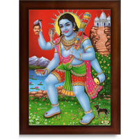 CRAFT QUEST Kaal Bhairav/Lord Bhairava/Bhairon Baba/Bhairavnath/Batuk Bhairav photo frame Religious Brown Photo Frame & Acrylic Sheet Glass