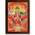CRAFT QUEST Lord Laxmi Ganesh Saraswati Ji Religious Hindu Photo Frame for Wall, Table, Office, Temple, Pooja, Living Room and Home Decor Item