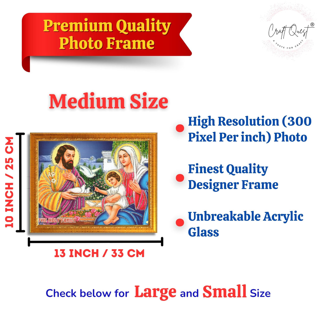 CRAFT QUEST Lord Jesus Christ Painting Aesthetic Hanging Photo Frame Decor for Living Room
