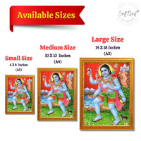 CRAFT QUEST Kaal Bhairav/Lord Bhairava/Bhairon Baba/Bhairavnath/Batuk Bhairav photo frame Religious Brown Photo Frame & Acrylic Sheet Glass