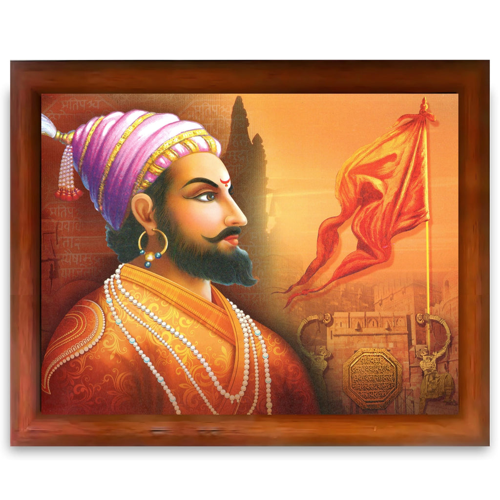 CRAFT QUEST Shri Chhatrapati Shivaji Maharaj Wall Photo Frame | Lightweight | Home Decoration Item | Best Gifting Option