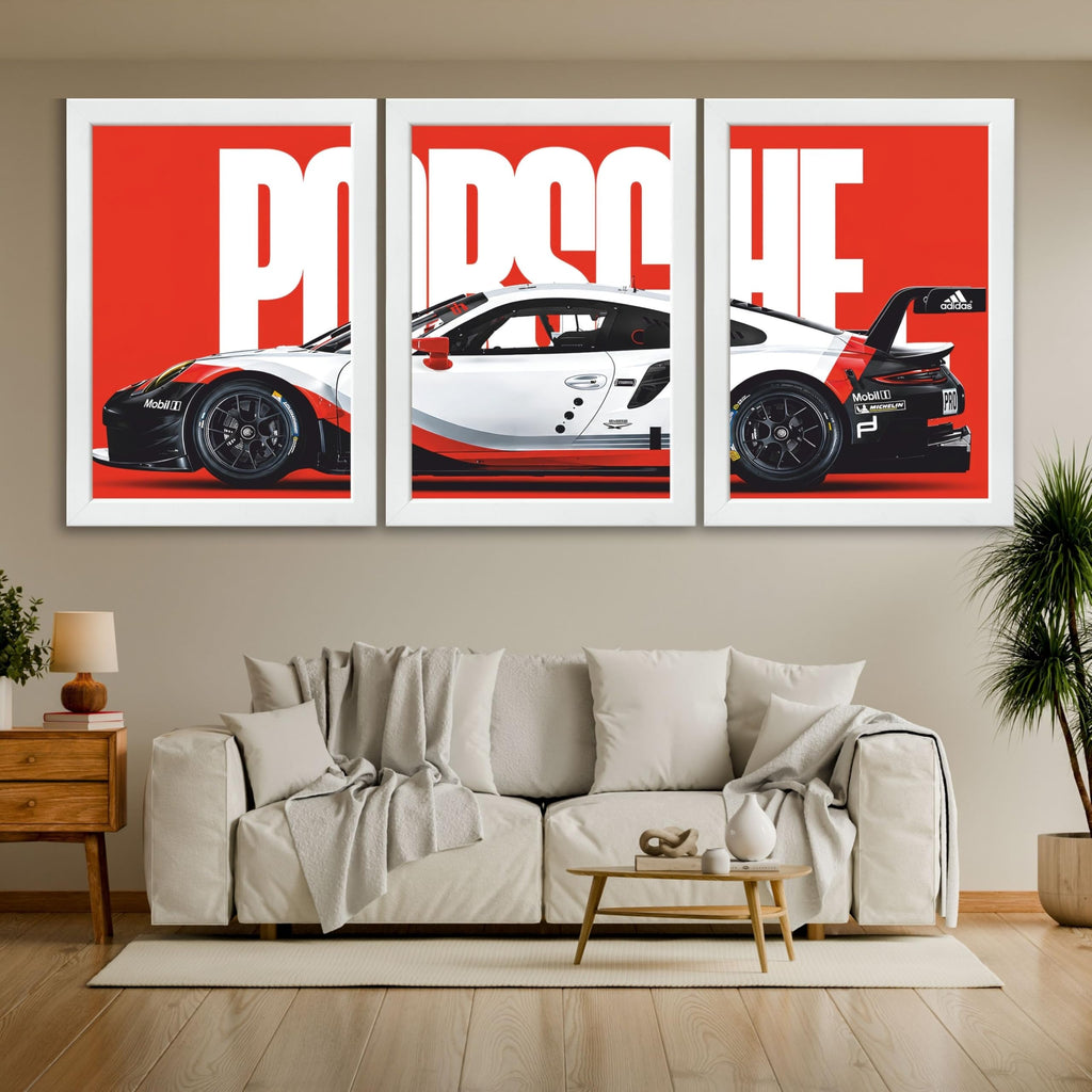 VENUXE ARTS Set Of 3 Big Sports Cars Framed Posters Gift Items for Boys Room Wall Decoration Bedroom Living Room Office Studio Décor | Car Poster Frame for Wall Décor