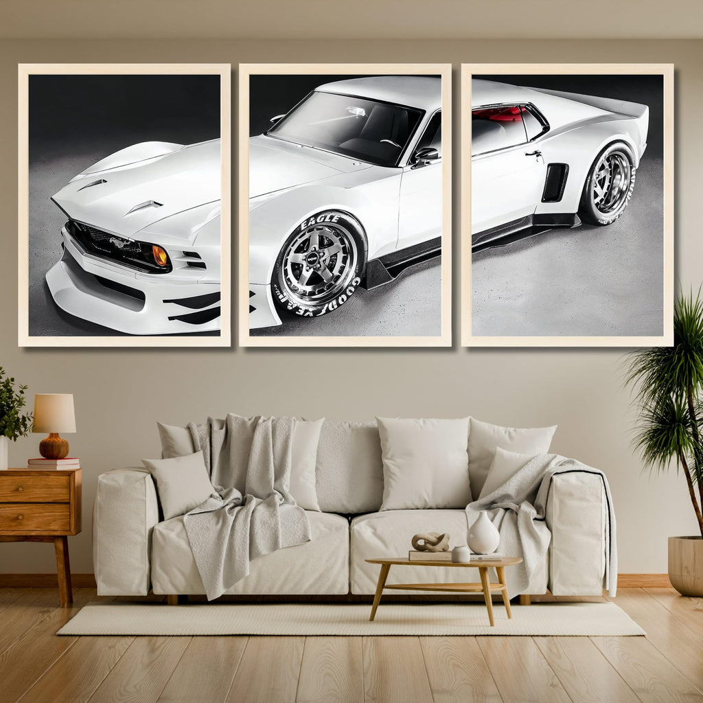 VENUXE ARTS Set Of 3 Big Sports Cars Framed Posters Gift Items for Boys Room Wall Decoration Bedroom Living Room Office Studio Décor | Car Poster Frame for Wall Décor