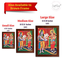 CRAFT QUEST Shiva & Maa Annapurna devi sitting on throne photo frame with Acrylic Glass for Kitchen