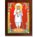 CRAFT QUEST Shri Jalaram Bapa Ji Guru Wall Painting Framed Home Décor wooden frame