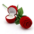 CRAFT QUEST Velvet Red Rose Jewellery Ring Box (Gift, Engagement) Single Box Without Ring