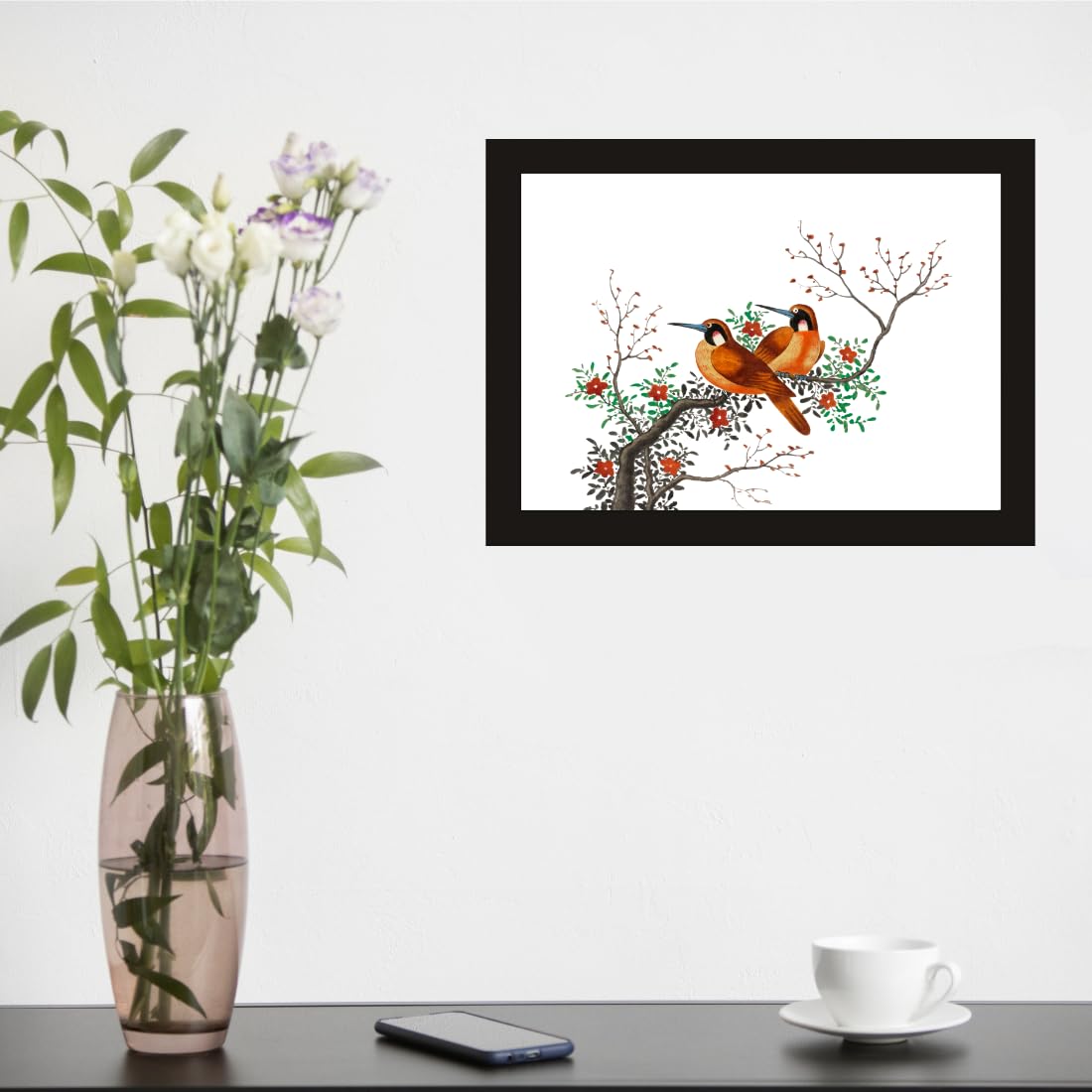 CRAFT QUEST Abstract Modern Art Poster Frame for Home & Office Wall Decoration - Portrait, Wall Display (Black, 14x10 Inch Frame with Art Print)
