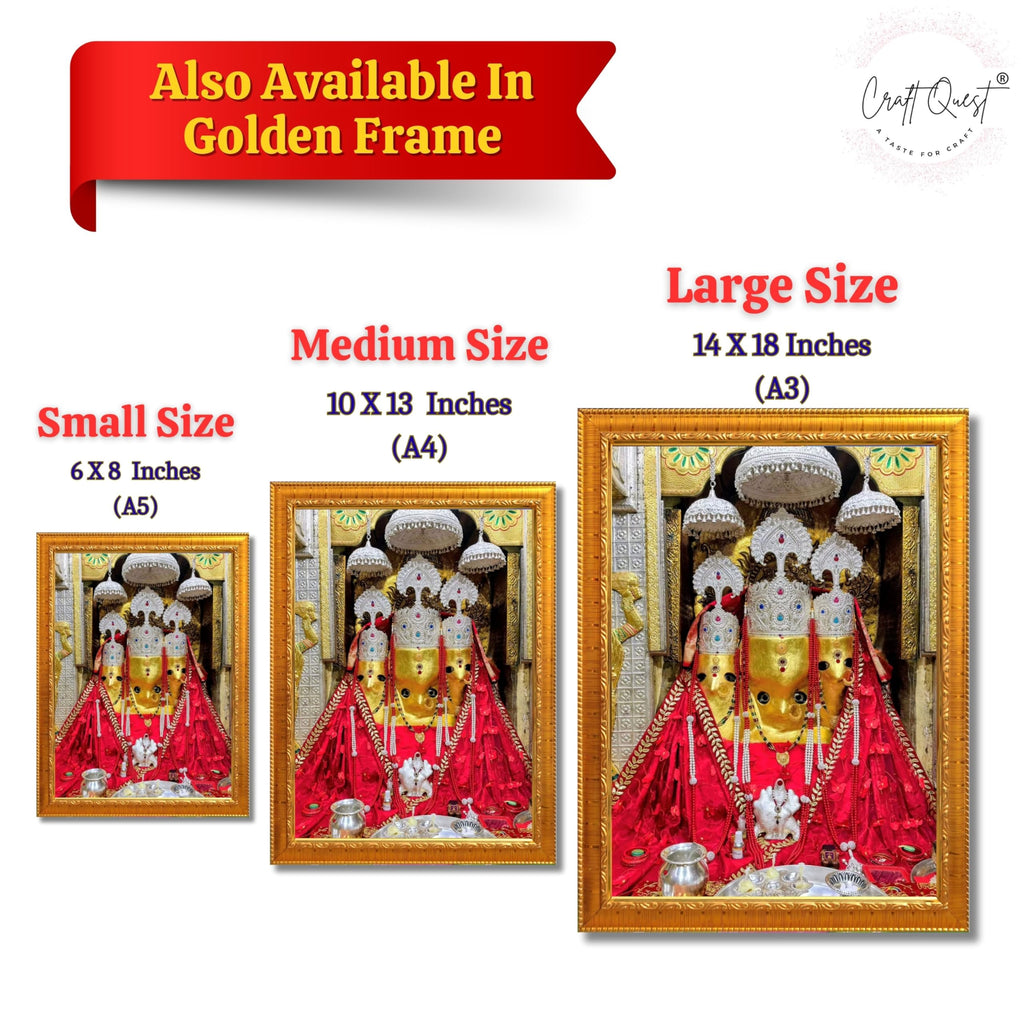 CRAFT QUEST Baglamuklhi maa/mata wodden Religious Photo Frame for Home, Office