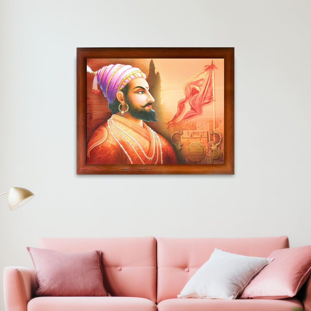 CRAFT QUEST Shri Chhatrapati Shivaji Maharaj Wall Photo Frame | Lightweight | Home Decoration Item | Best Gifting Option