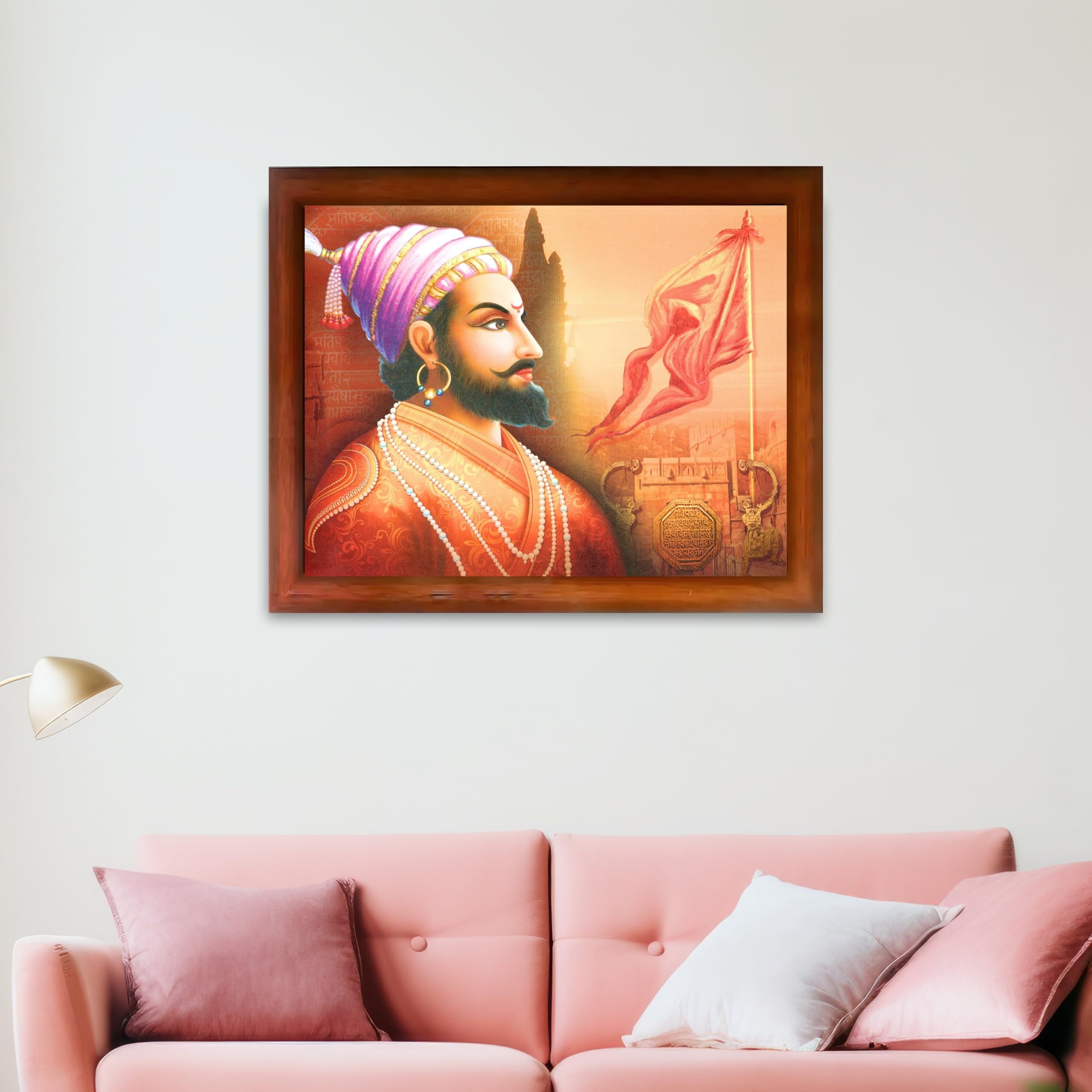 CRAFT QUEST Shri Chhatrapati Shivaji Maharaj Wall Photo Frame | Lightweight | Home Decoration Item | Best Gifting Option