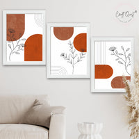 CRAFT QUEST Wall Art Decor Paintings | Set of 3 Abstract Wall Art Frames for Home Decoration | Ideal for Living Room, Bedroom & Offices