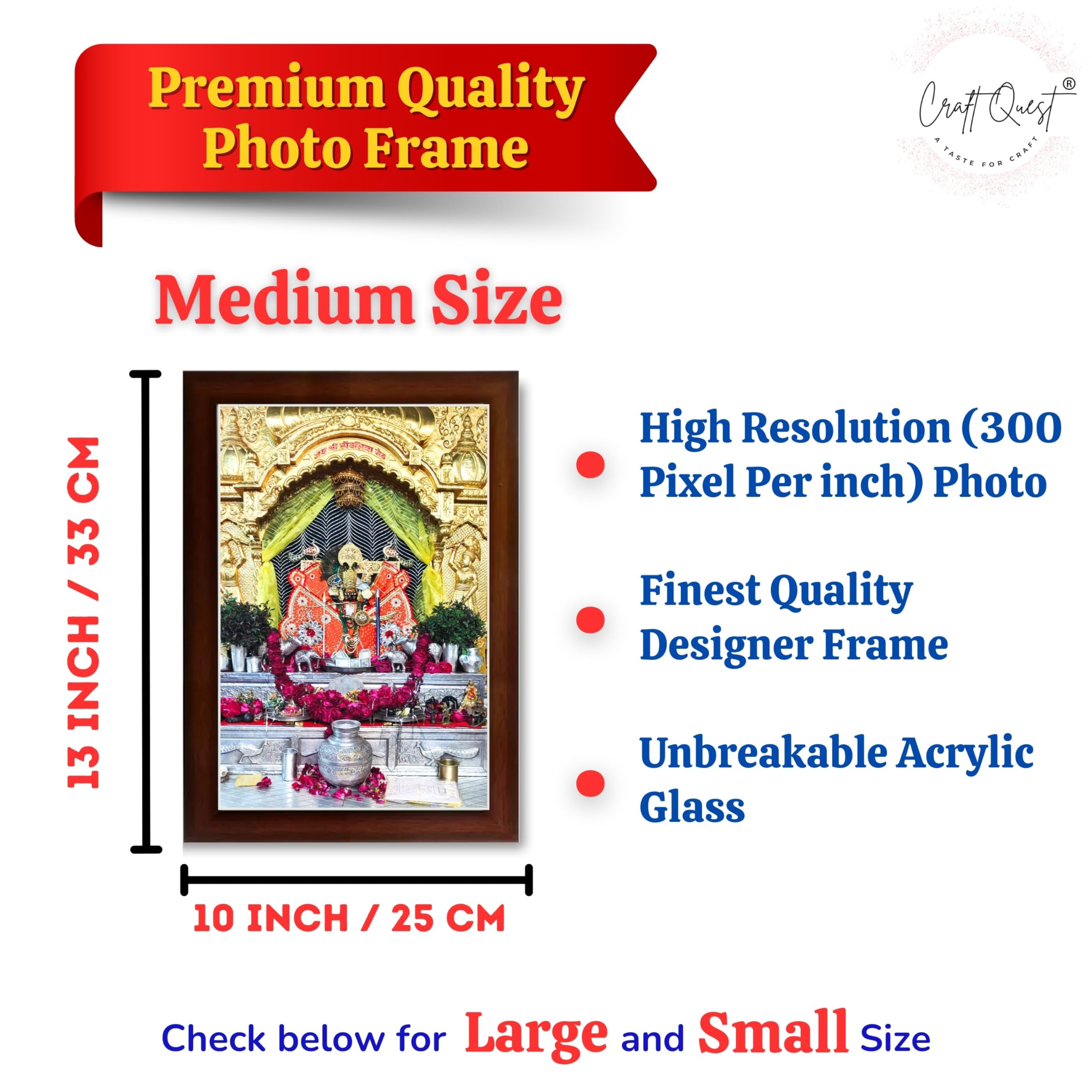 CRAFT QUEST Shree Sanwaliya Seth Shringaar Darshan Religious Photo Frame