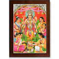 CRAFT QUEST Lord Satyanarayana Swamy Hindu God Satyanarayan Photo Frame | Religious Photo Frame | Ideal for Home, Office, Temple & Puja Room, Wall Decor