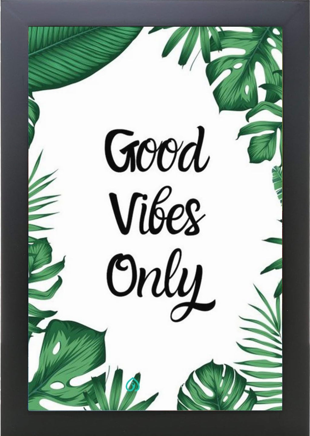 CRAFT QUEST Good Vibes Only Motivational Quote Wall Decor - Portrait, Wall Display (Black, 10x14 Inch Poster Frame for Home, Office and Study Room Frame with Poster)