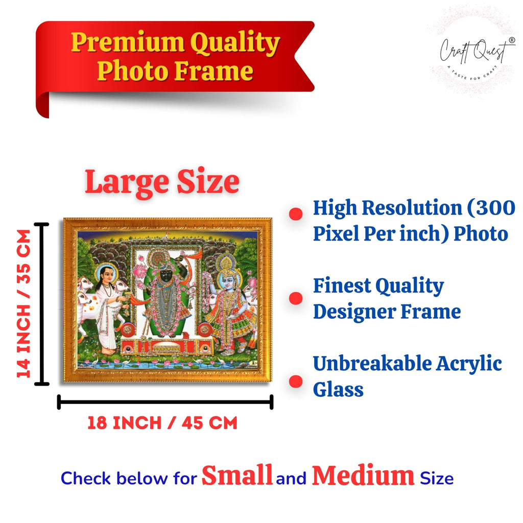 CRAFT QUEST Lakshmi Devi Dhana Vaivabh Laxmi Maa Wall Painting Frame for Diwali,Temple, Pooja, Living Room Home and Decor items