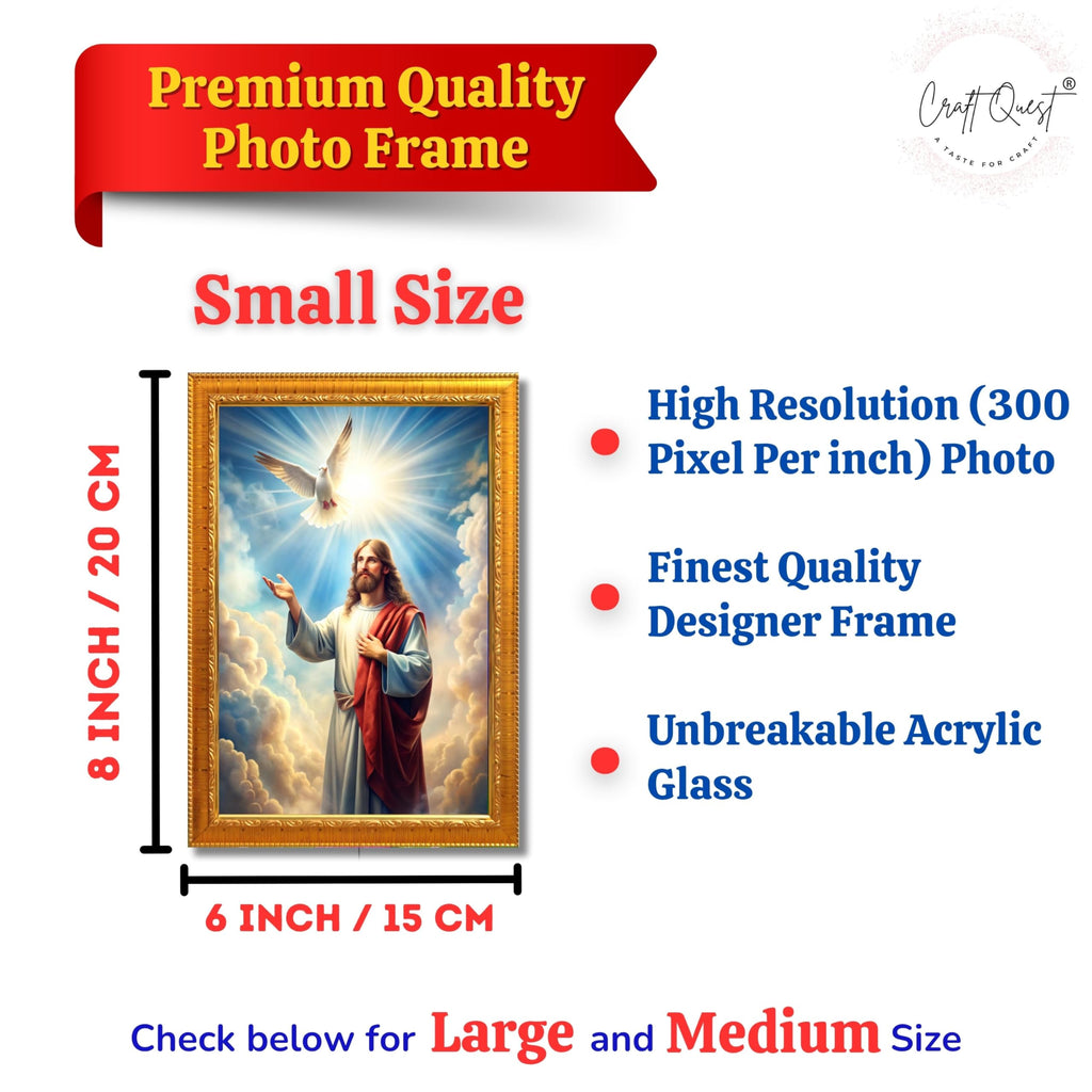 CRAFT QUEST Lord Jesus Christ Christmas Photo Frame Decor For Wall/Table/Room