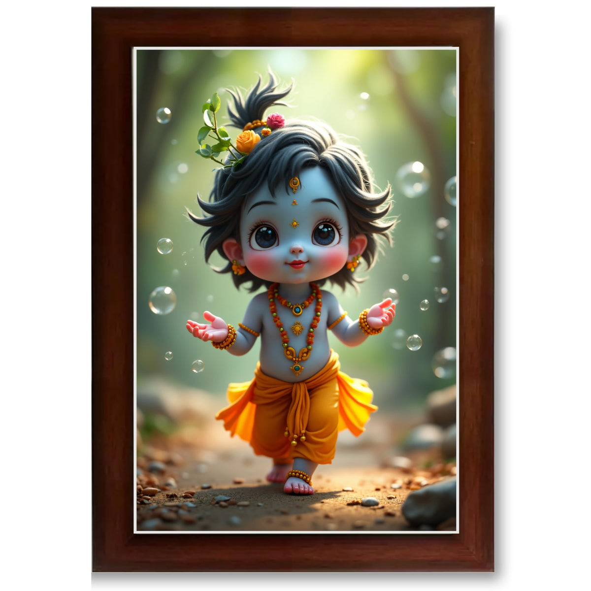 CRAFT QUEST Shri Bal Gopal Painting | Krishna Photo Frames for Walls, Home, Bedroom, Living Room and Home Decor