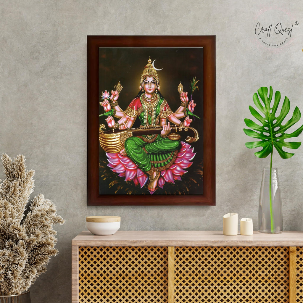 CRAFT QUEST Raja Syamala Devi Shyamala Matangi Wall Photo Frame | South God Picture Frame for Home, Office, Temple & Gifting, Decor