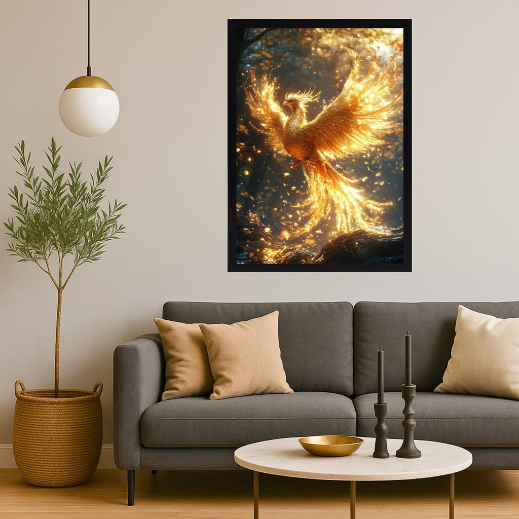 DIVARTH Phoenix Bird Vastu Painting – Wall Art for Living Room, Bedroom & Office