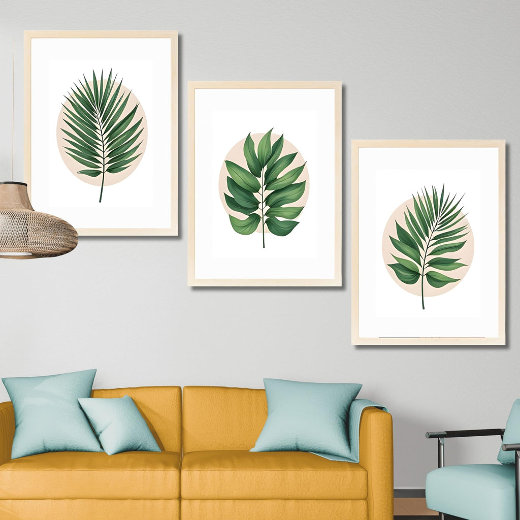 CRAFT QUEST Wall Art Decor Paintings | Set of 3 FLORAL Wall Art Frames for Home Decoration | Ideal for Living Room, Bedroom & Offices