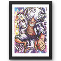 CRAFT QUEST one piece Poster Anime Laminated Posters Framed Painting with Matt Black Frames (14 Inches x 10 Inches)
