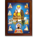 CRAFT QUEST Gurunanak Dev Ji Photo Frame Waheguru Sikh Guru Photo for Home Decor Spiritual Wall Hanging and Living Room Decoration