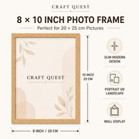 CRAFT QUEST 4X6 Inch Size synthetic Wall Mount Photo frames Single For Home Decoration, Living Room, Office Decoration (Natural, Set of 1)