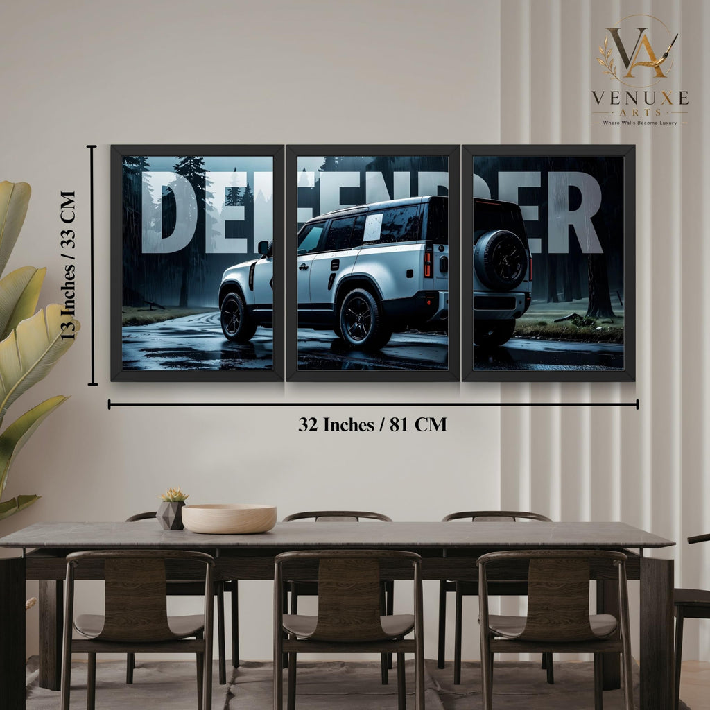 VENUXE ARTS Set Of 3 Big Sports Cars Framed Posters Gift Items for Boys Room Wall Decoration Bedroom Living Room Office Studio Décor | Car Poster Frame for Wall Décor