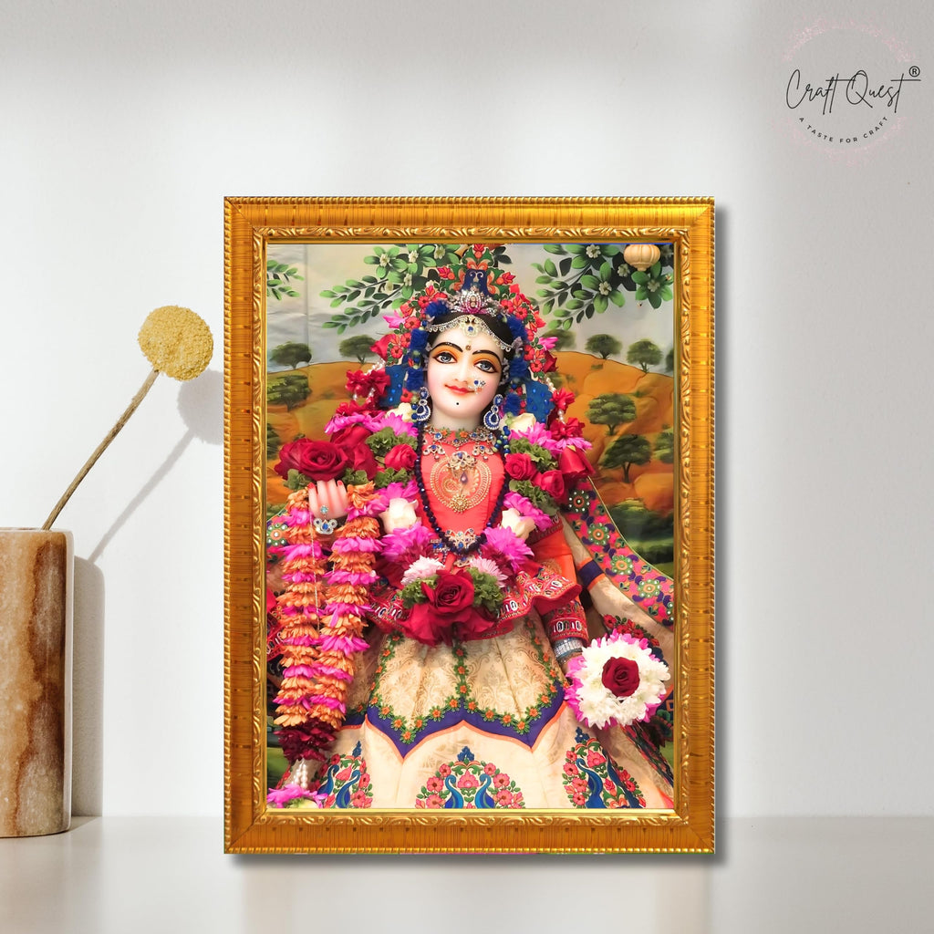 CRAFT QUEST Shri Radha Rani Shringaar Darshan in Vrindavan Frame