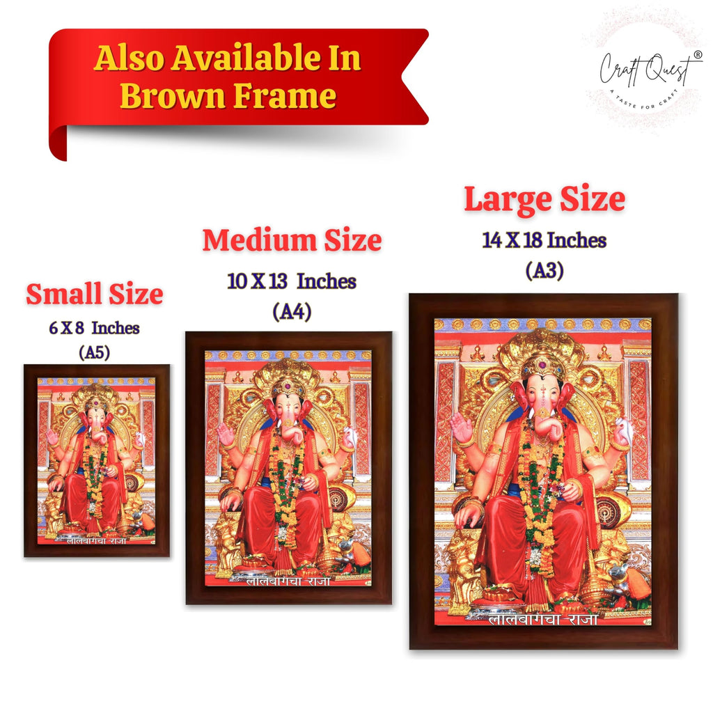 CRAFT QUEST Lord Ganesh ji Modern Wall Painting With Frame For Home and Office Decor,