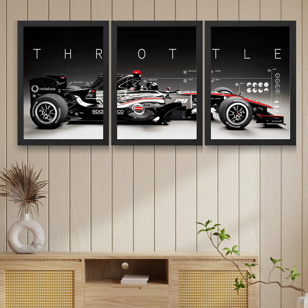 VENUXE ARTS Set Of 3 Big Sports Cars Framed Posters Gift Items for Boys Room Wall Decoration Bedroom Living Room Office Studio Décor | Car Poster Frame for Wall Décor