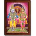 CRAFT QUEST Shri Vitthal Rukmini Photo Frame with Acrylic Sheet Wall Hanging/Gift/Temple/puja Room/Home Decor Frame Item