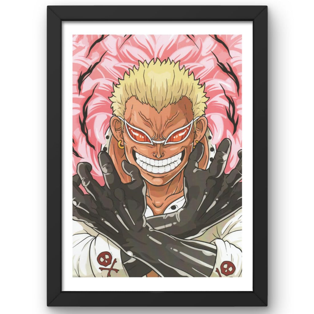 CRAFT QUEST One Piece Anime Laminated Posters Framed Painting with Matt Black Frames (14 Inches x 10 Inches)